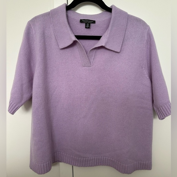 Saks Fifth Avenue Tops - Saks Fifth Avenue Lavender Cashmere Knit Top